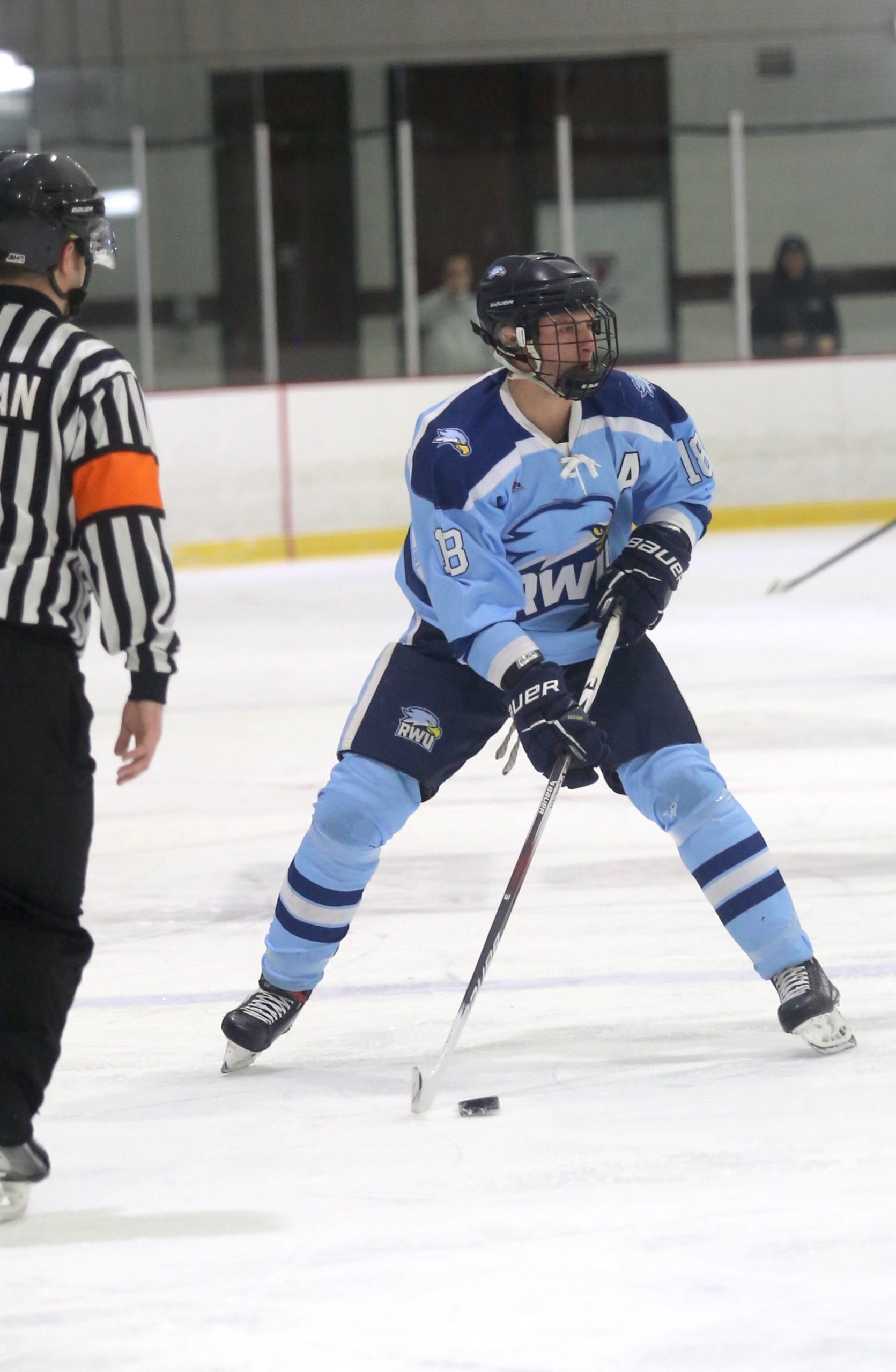 Portrait of the author playing hockey